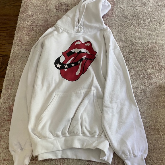 white lips with swoosh hoodie - Picture 1 of 1